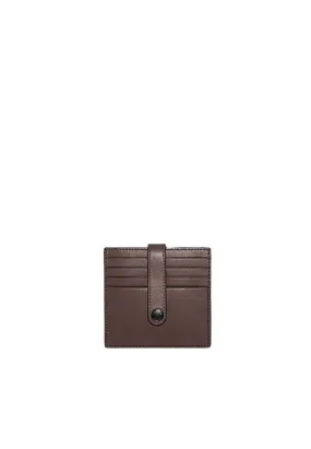 ( AS IS ) Coach Heritage C3162 Card Case In Dark Teak