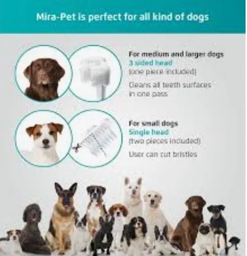 2.0 Mira Pet Brush Head - 3 sided (2 Pack)