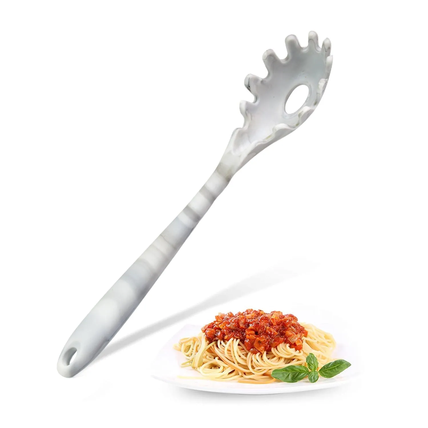 2995 Silicone Pasta Fork Stainless Steel Spaghetti Server | Pasta Server.