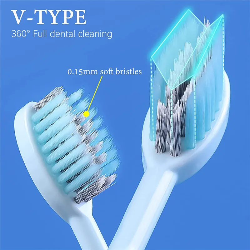 2Pcs Travel Toothbrush Kit with Foldable Toothpaste Container