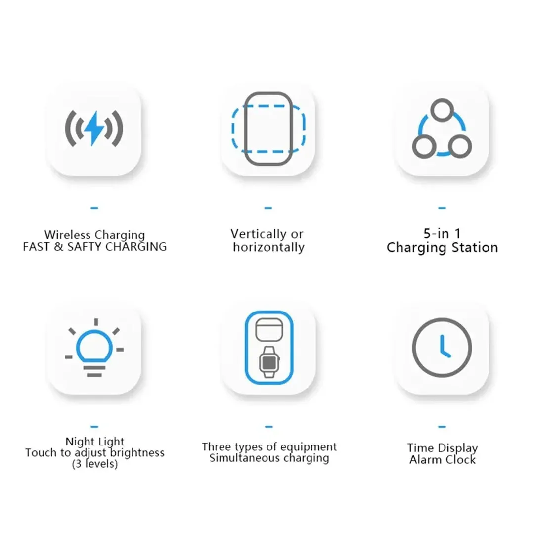 5-in-1 Magnetic Wireless Charging Station