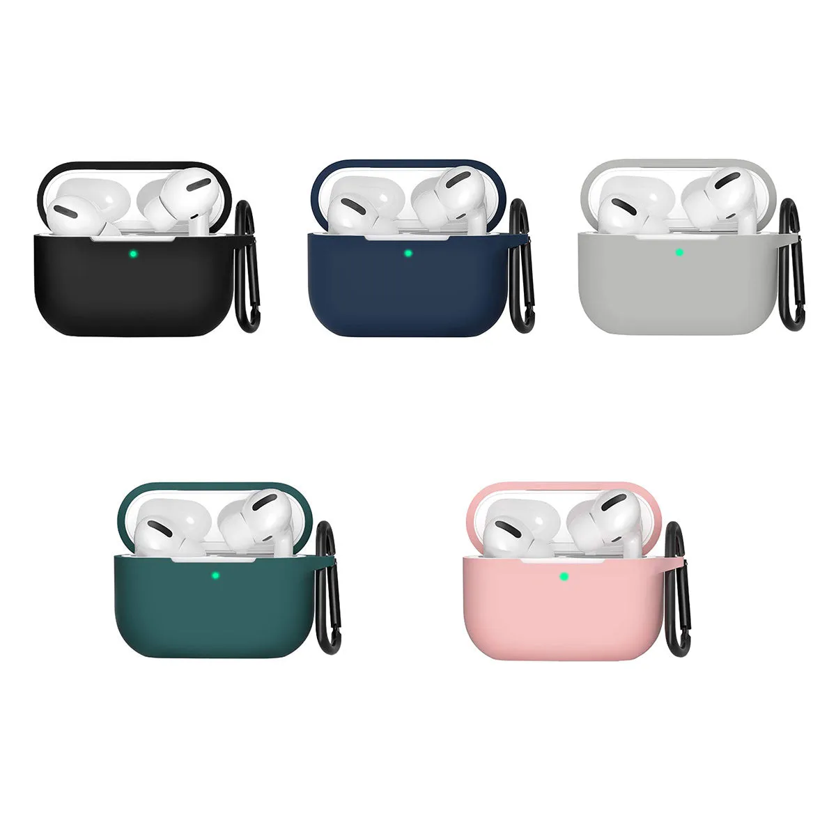 5Pack AirPods Pro Case Cover with Carabiner