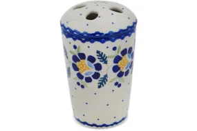 5" Toothbrush Holder - Orange And Blue Flower