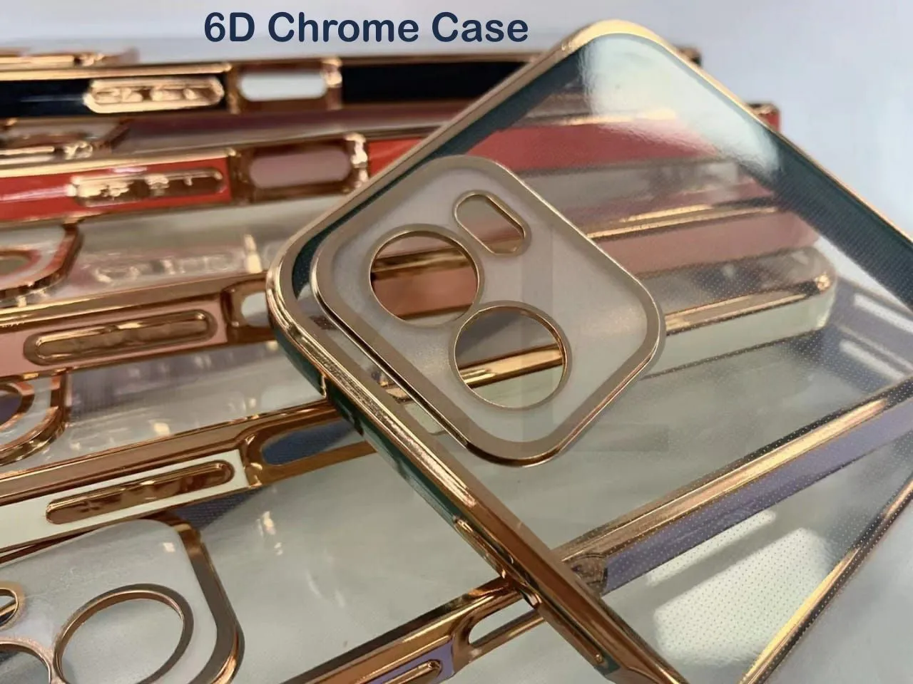 6D Golden Chrome Case For Redmi