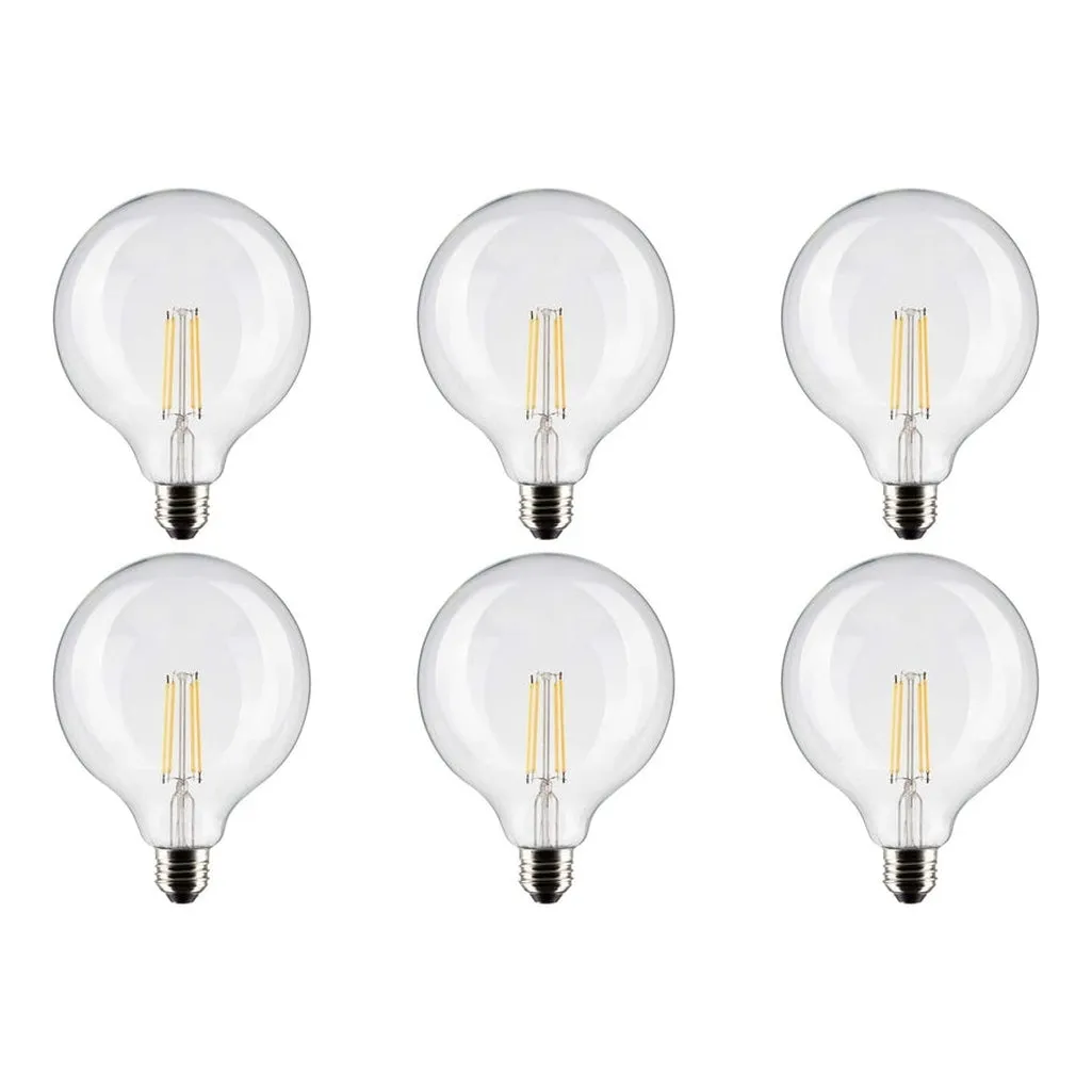 8W G40 LED - Clear - Medium base - 90 CRI - 3000K - 120V - 6-Pack