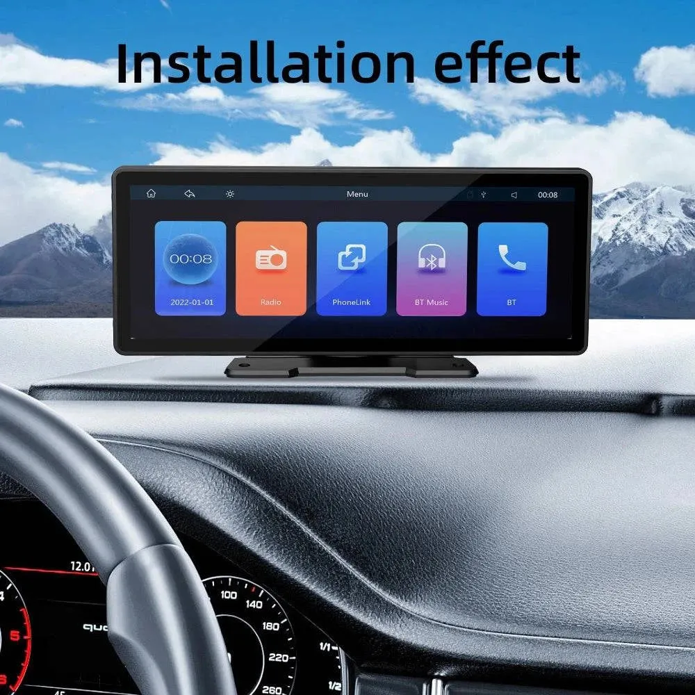 9.3 Inch Car Stereo MP5 Player BT Hands-Free Calling FM Radio Support Carplay Android Auto Phone Link Reversing Assist