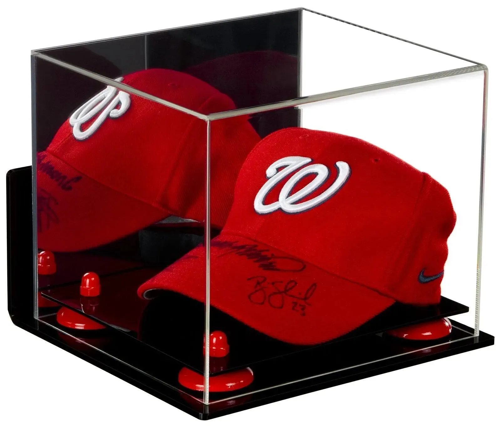 Acrylic Baseball Cap Display Case - Mirror Wall Mounts (V21/A006)