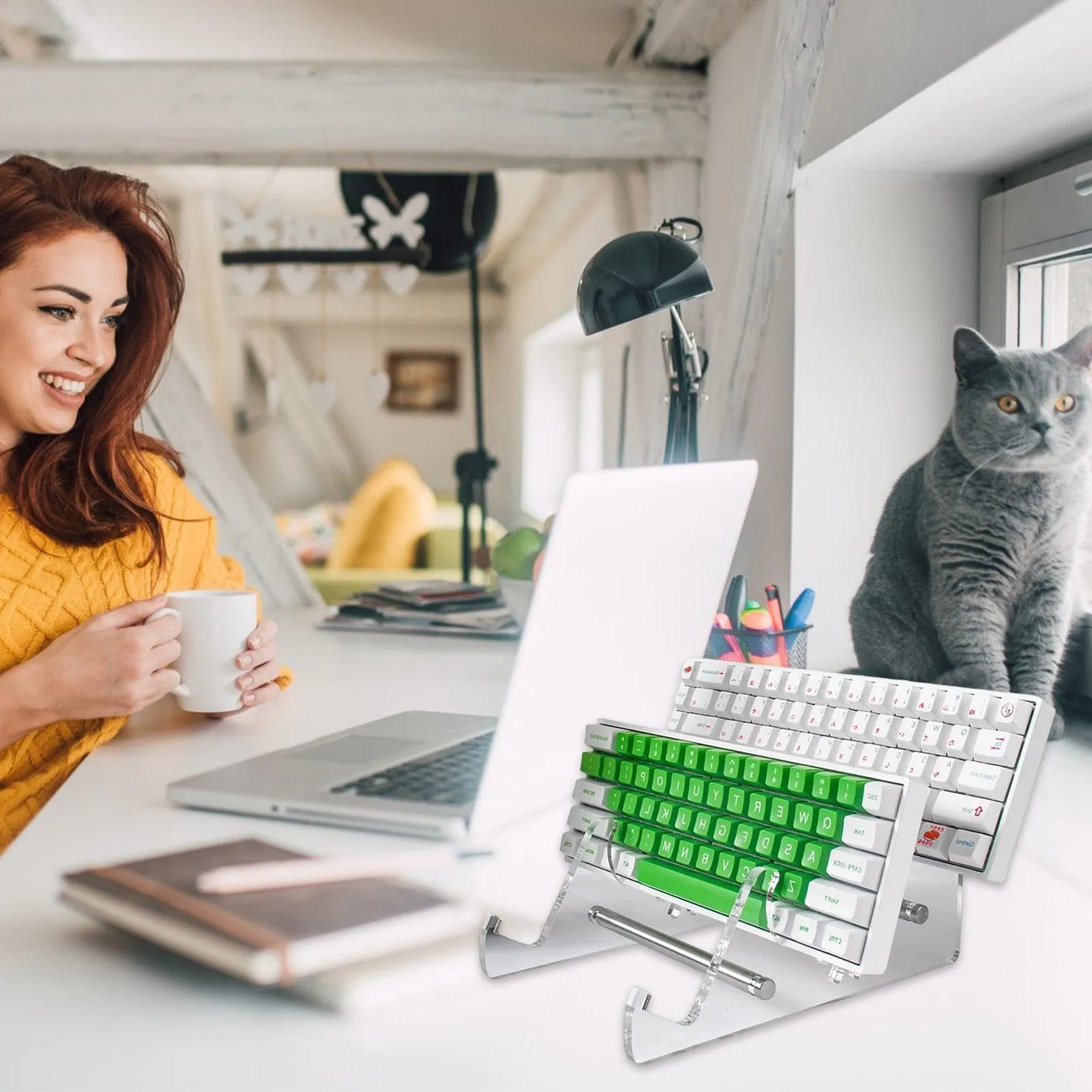 Acrylic Keyboard Stand 3-Tier Display Holder