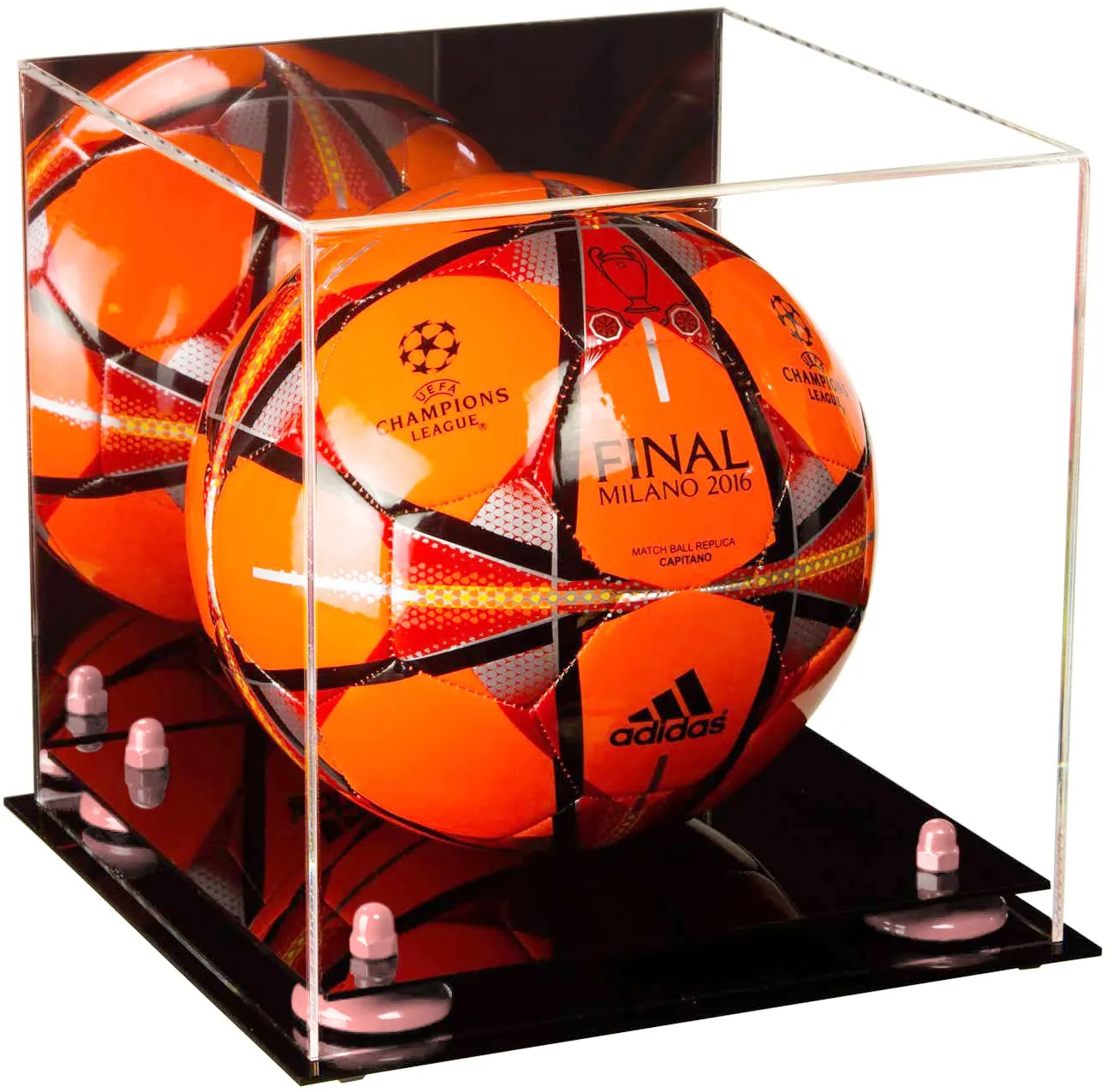 Acrylic Soccer Ball Display Case - Mirror (B02/A027)