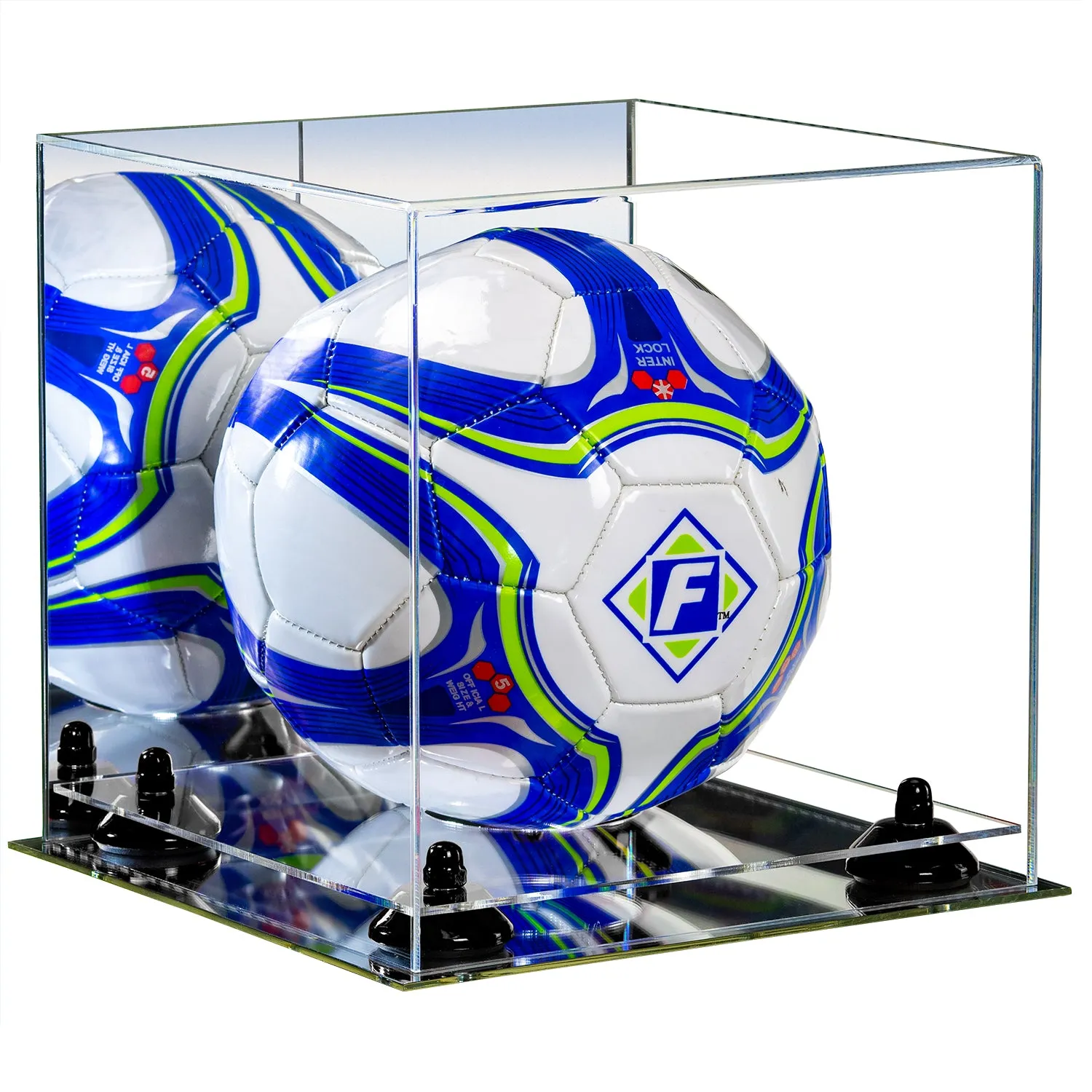 Acrylic Soccer Ball Display Case - Mirror (B02/A027)