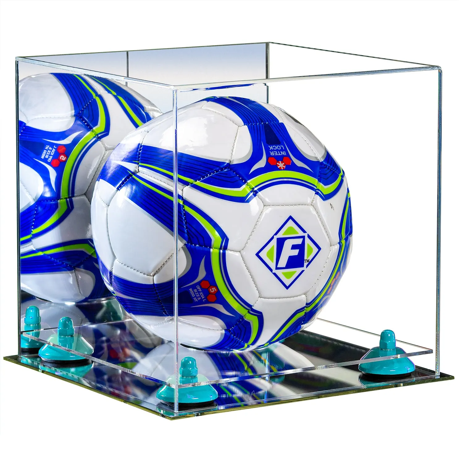 Acrylic Soccer Ball Display Case - Mirror (B02/A027)