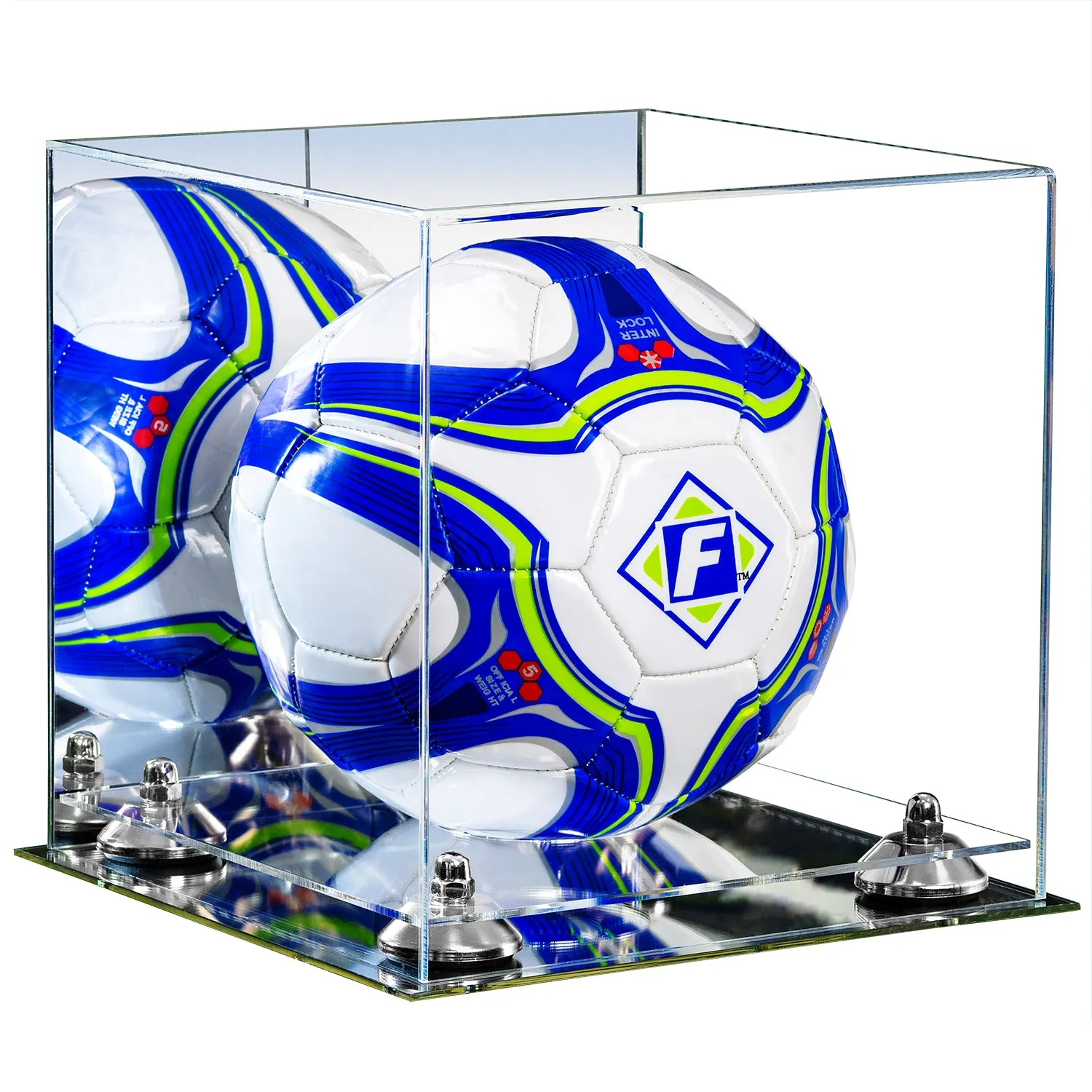 Acrylic Soccer Ball Display Case - Mirror (B02/A027)