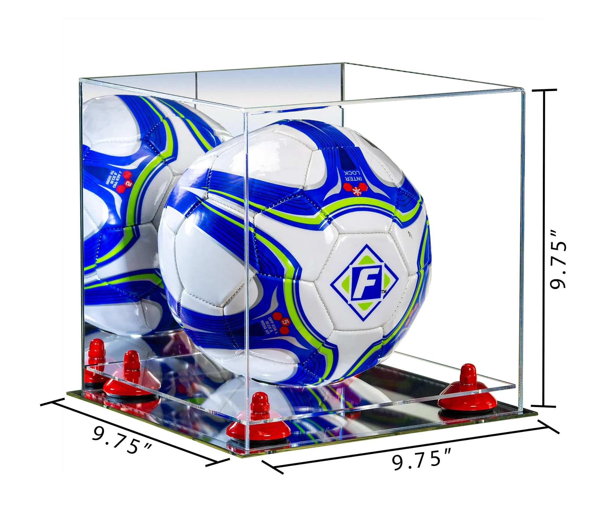 Acrylic Soccer Ball Display Case - Mirror (B02/A027)