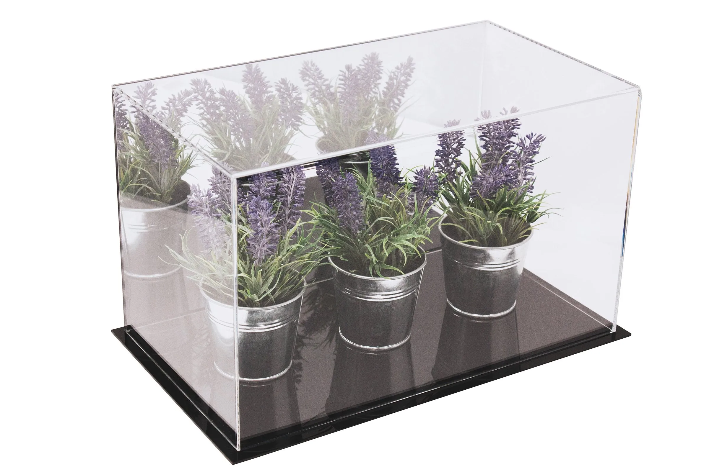 Acrylic Versatile Display Case 14 X 8 X 8.5 Mirror Wall Mounts (A011/V16)