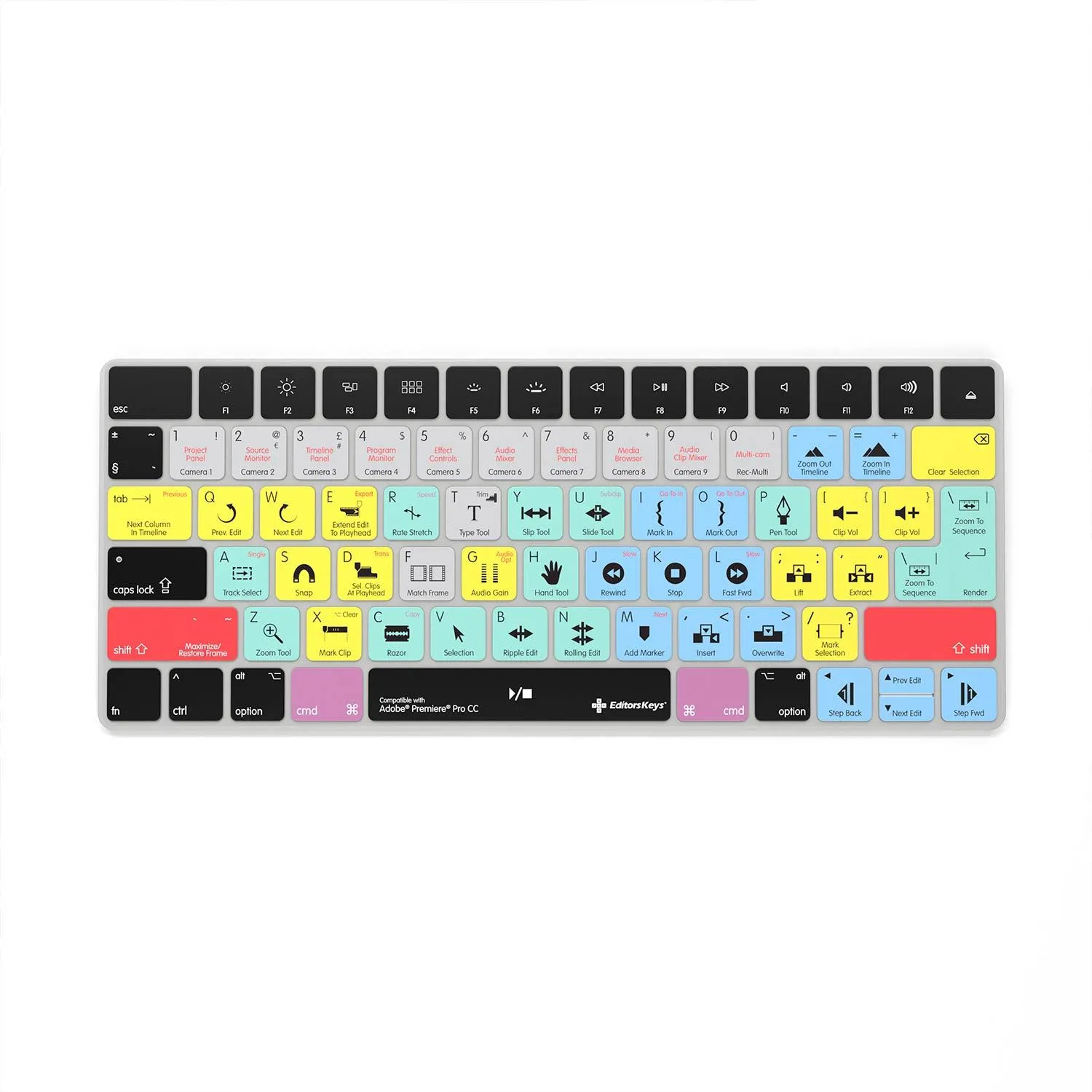 Adobe Premiere Keyboard Covers for MacBook and iMac