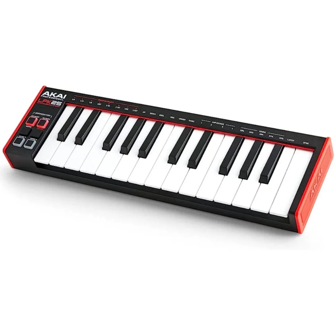 AKAI Professional LPK25 USB MIDI Keyboard Controller with 25 Responsive Synth Keys - Brand New