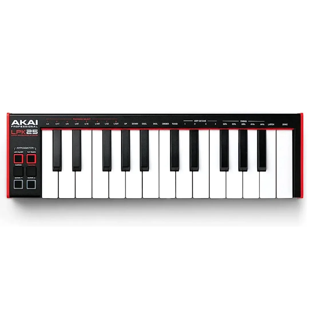 AKAI Professional LPK25 USB MIDI Keyboard Controller with 25 Responsive Synth Keys - Brand New