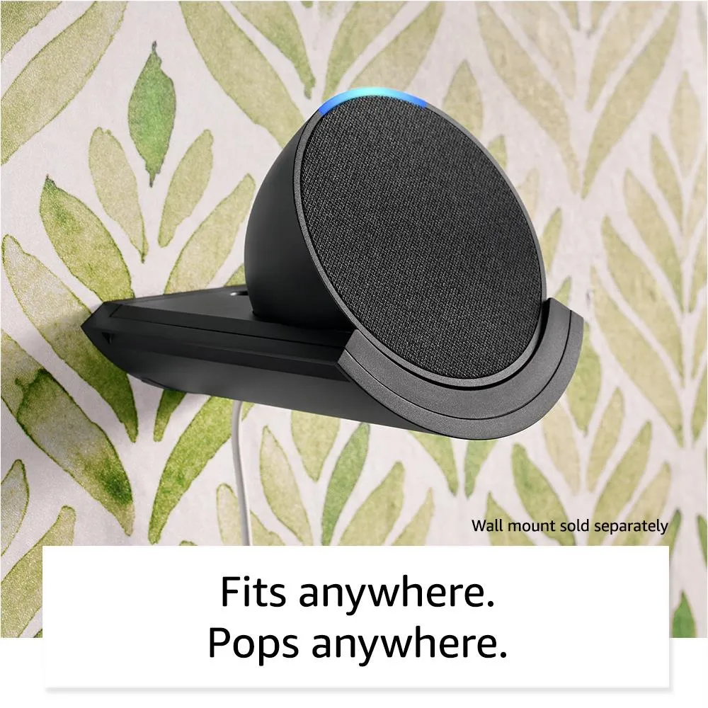 Amazon Echo Pop Compact Smart Speaker (Charcoal)