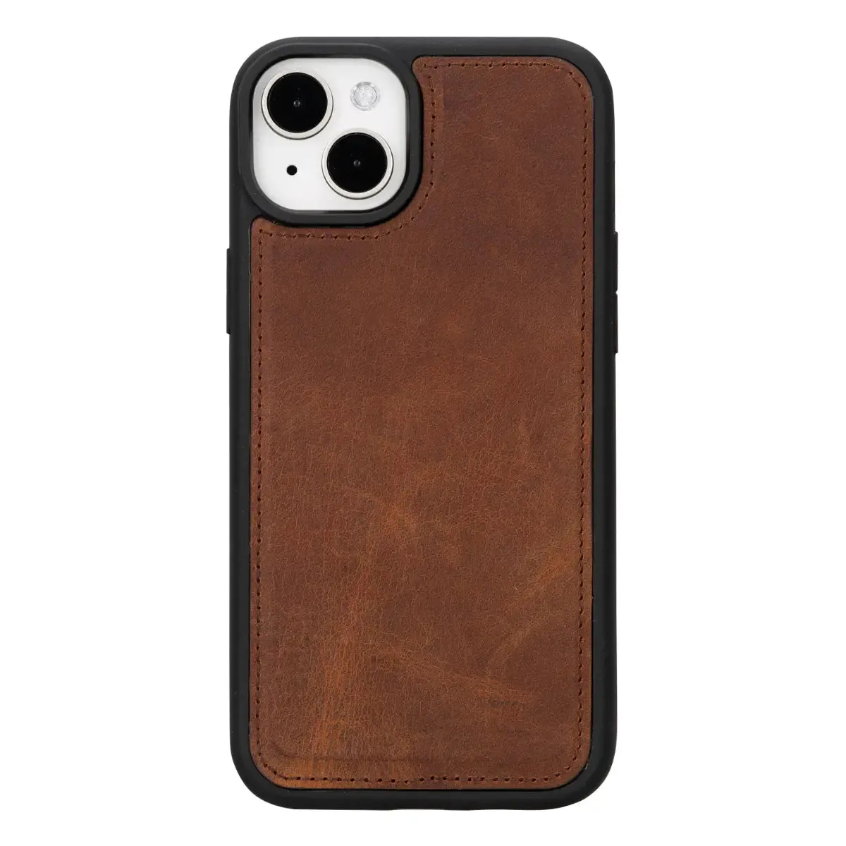 Antic Brown Leather iPhone 15 Plus Wallet Case