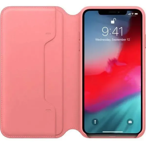 Apple iPhone XS Max Leather Folio Wallet Case