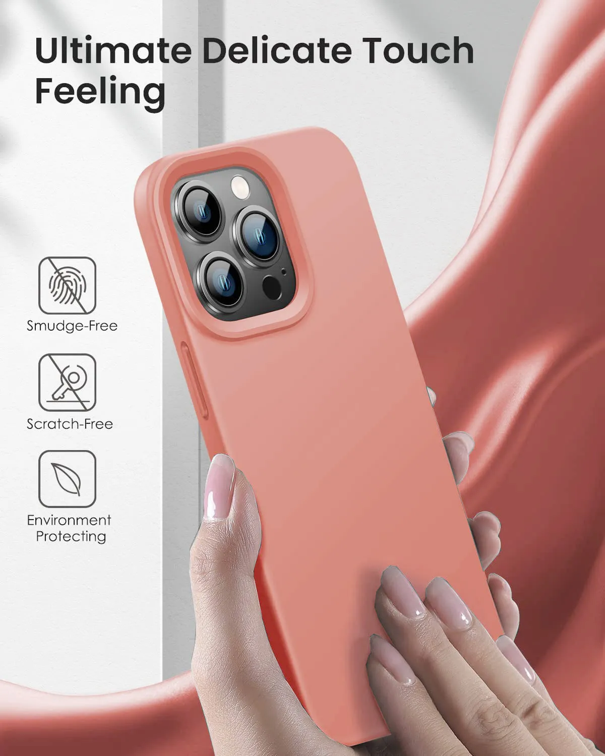 Armoured™ Liquid Silicone Slim Case Cover for Apple iPhone 14 Pro - Pink Sand