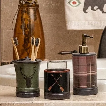 Aztec Bear 3PC Bath Countertop Accessory Set