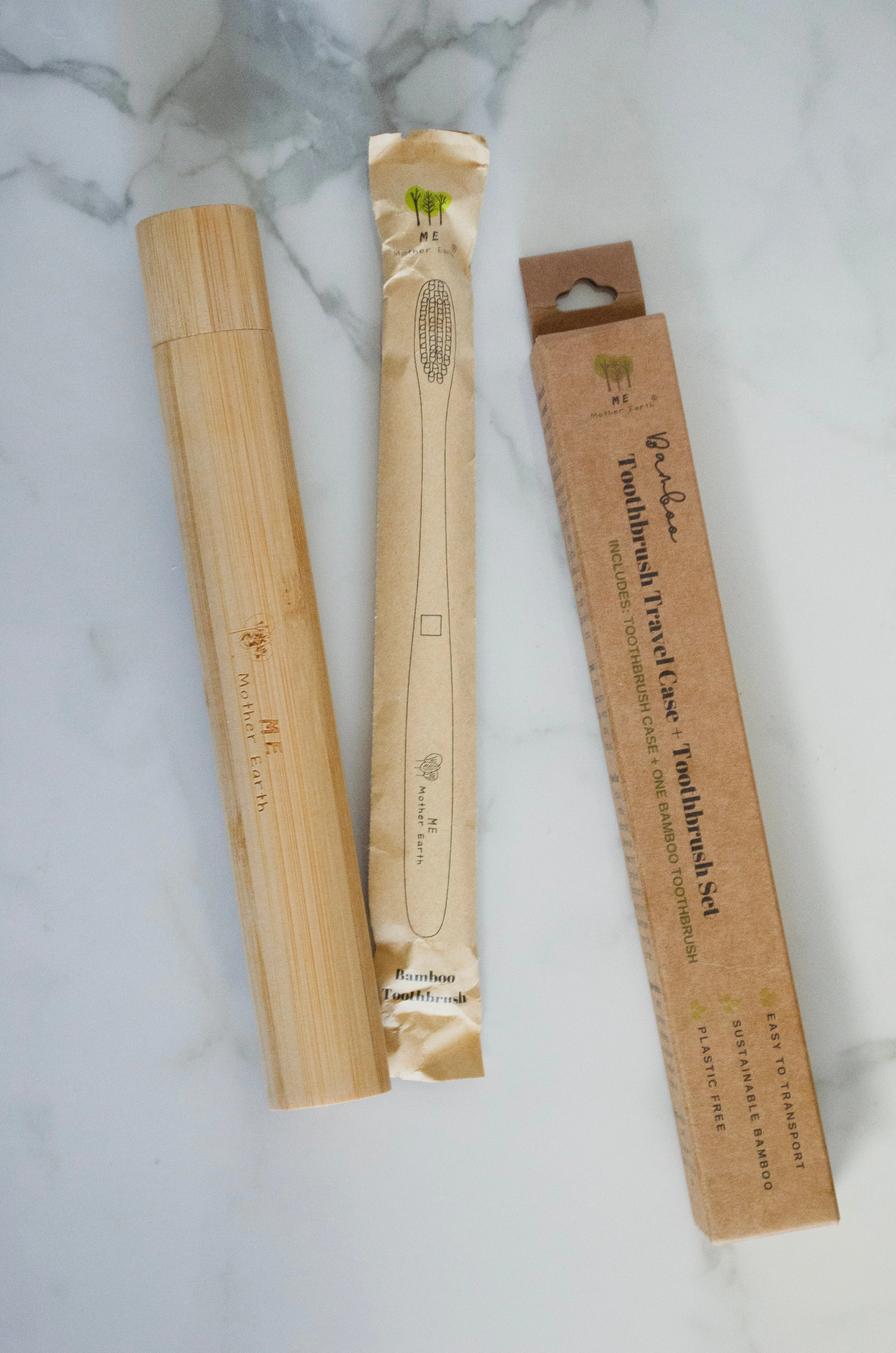 Bamboo Toothbrush Travel Case   Toothbrush Set