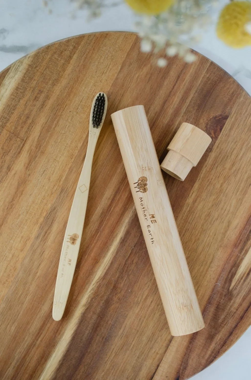 Bamboo Toothbrush Travel Case   Toothbrush Set