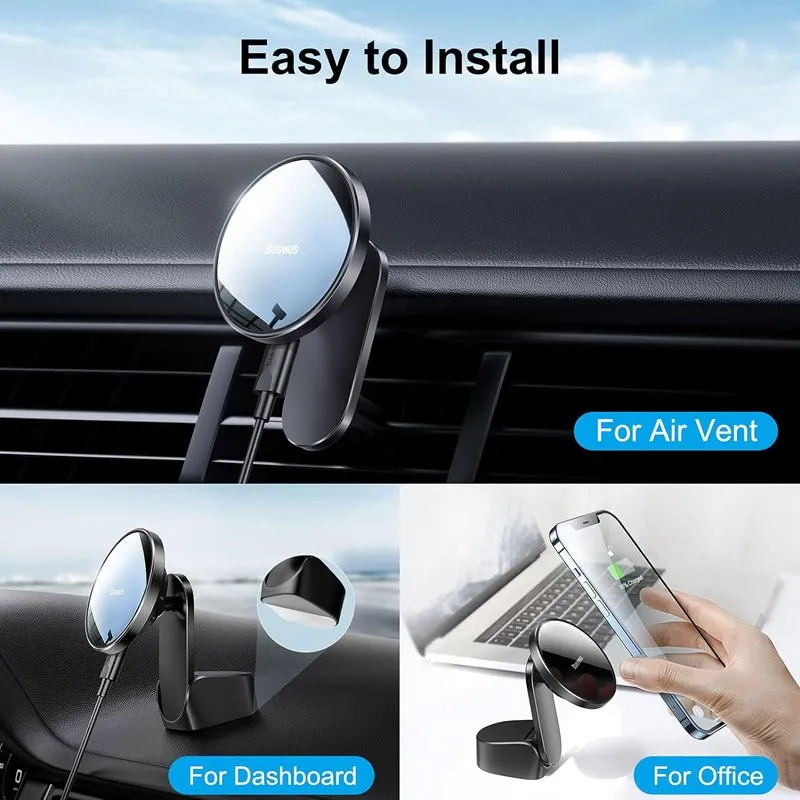 Baseus Big Energy Car Mount Wireless Charger - Black