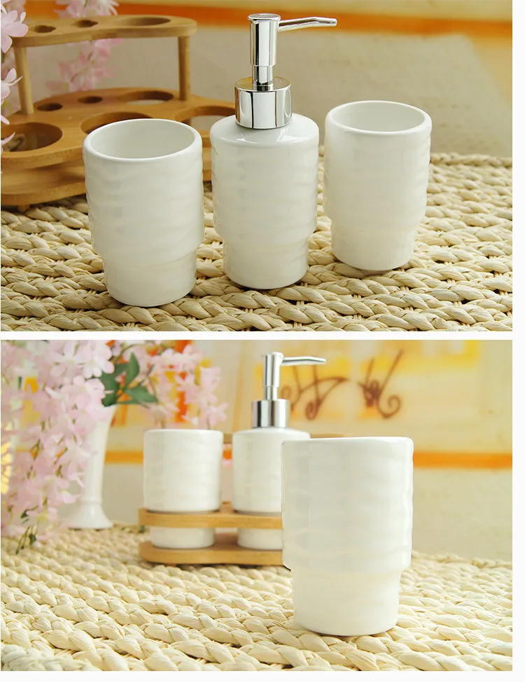 Bathroom Accessories Set Soap Dispenser/Toothbrush Holder/Tumbler