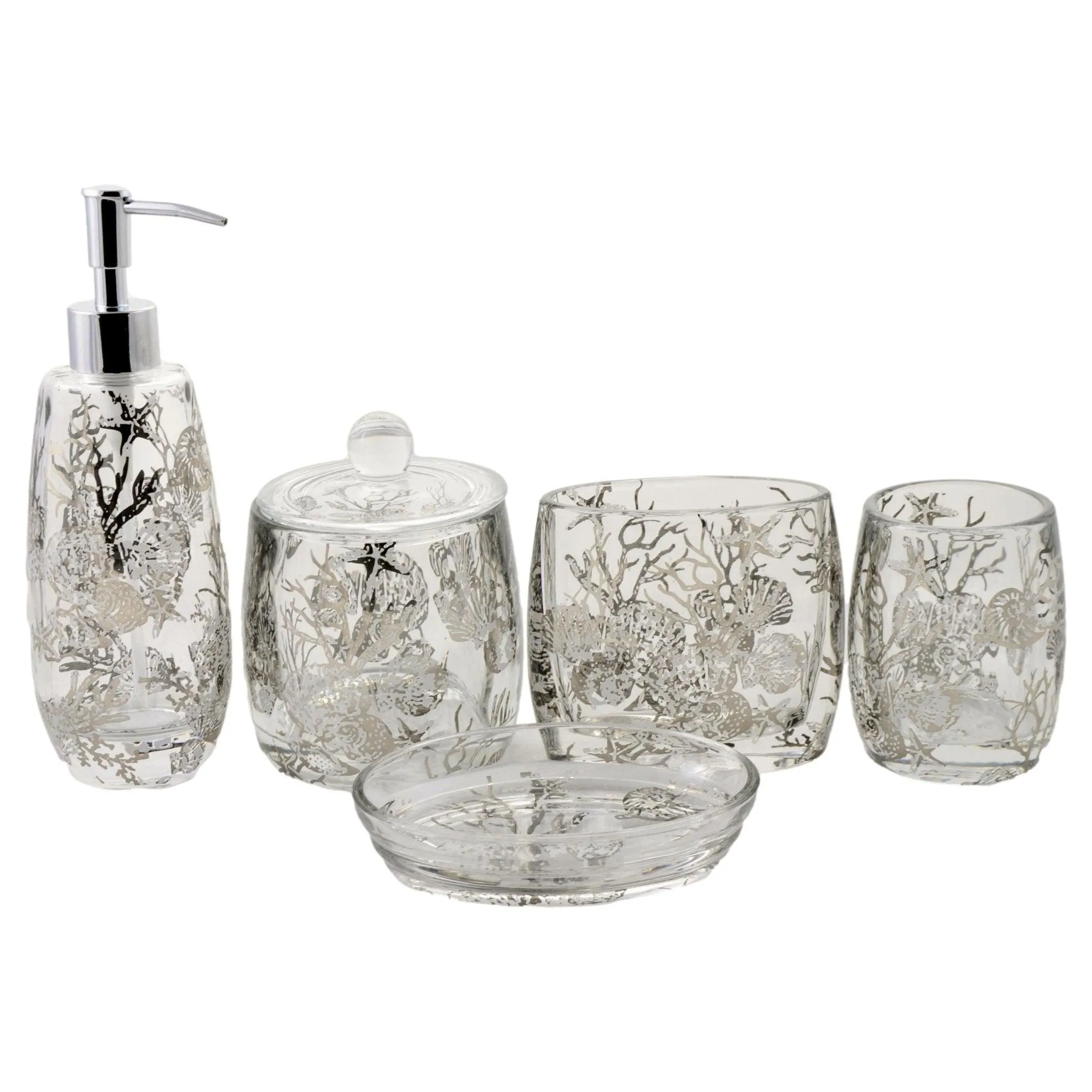 Bathroom Set of Glass in Antlers Design