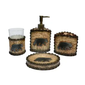 Bear 4-PC Bath Countertop Accessory Set