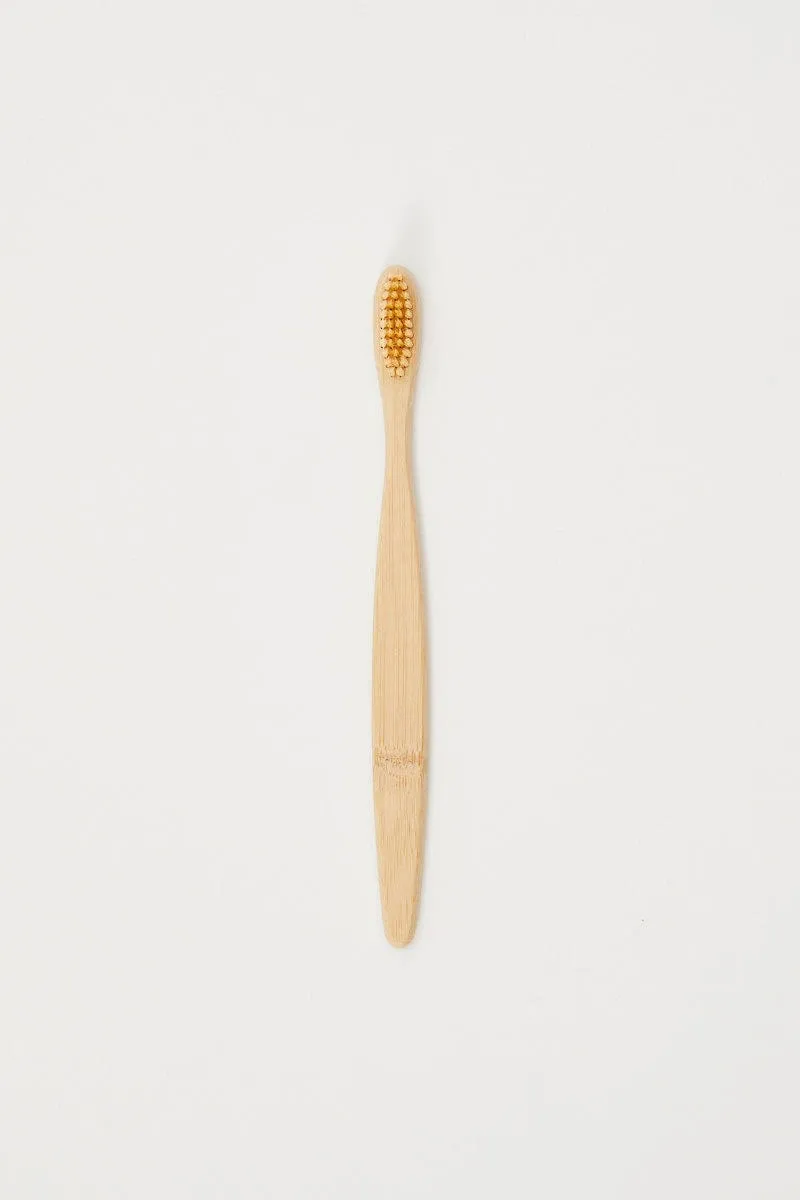 Beige Bamboo Toothbrush Biodegradable