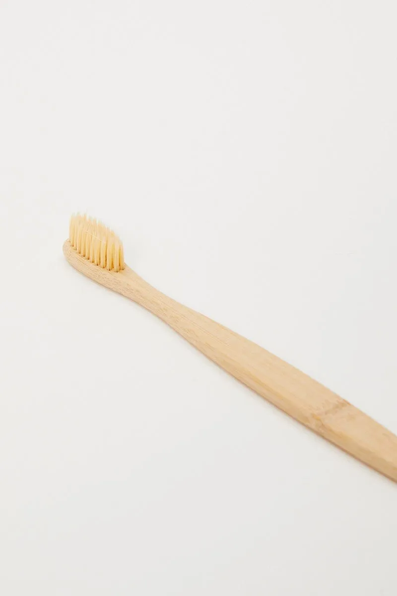 Beige Bamboo Toothbrush Biodegradable