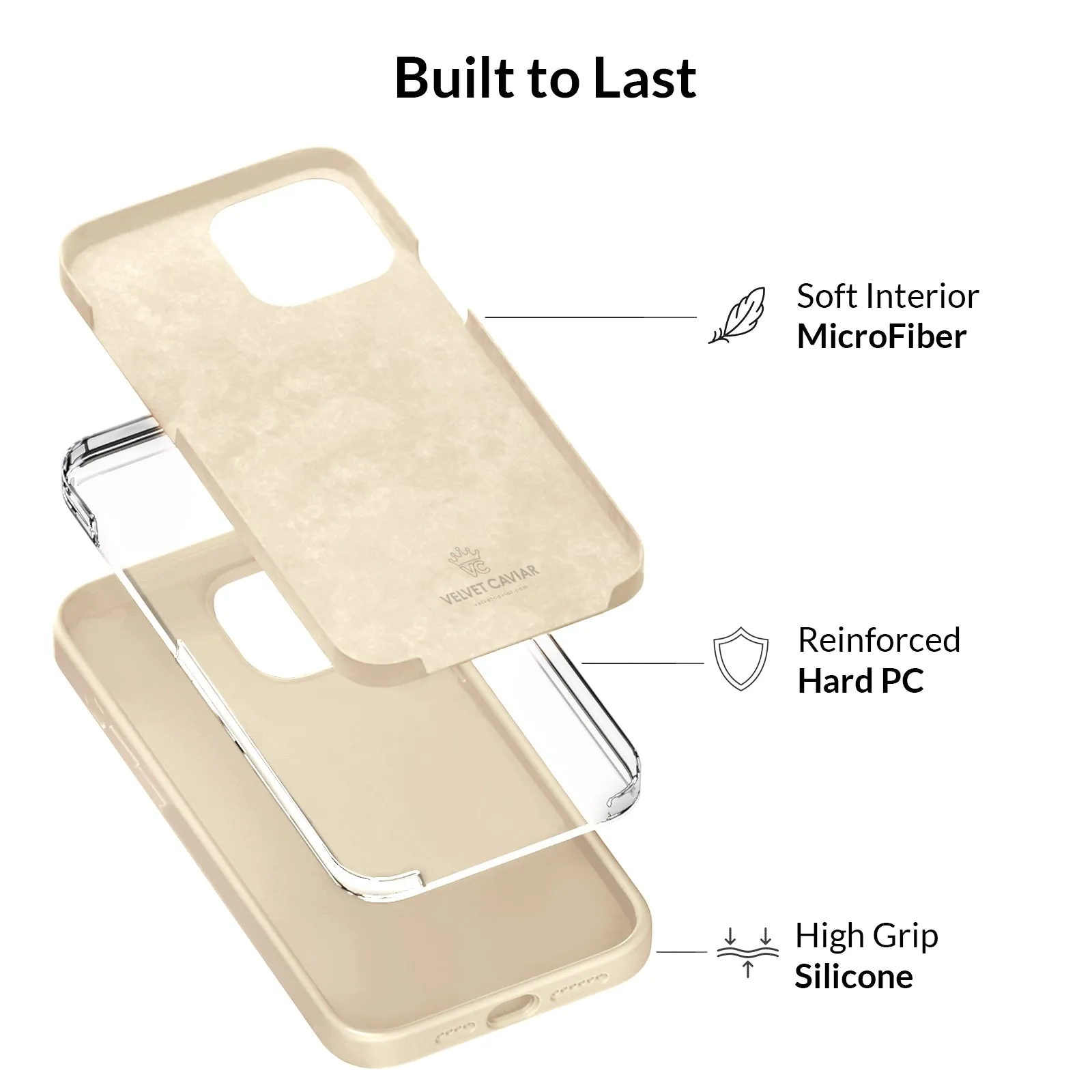 Beige Silicone iPhone Case