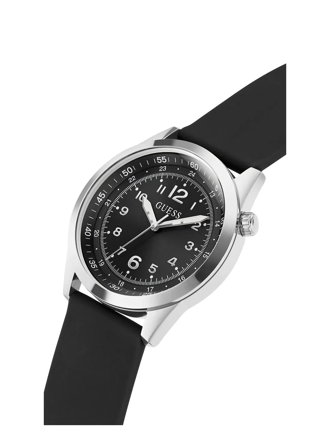 Black Silver Max Silicone Watch