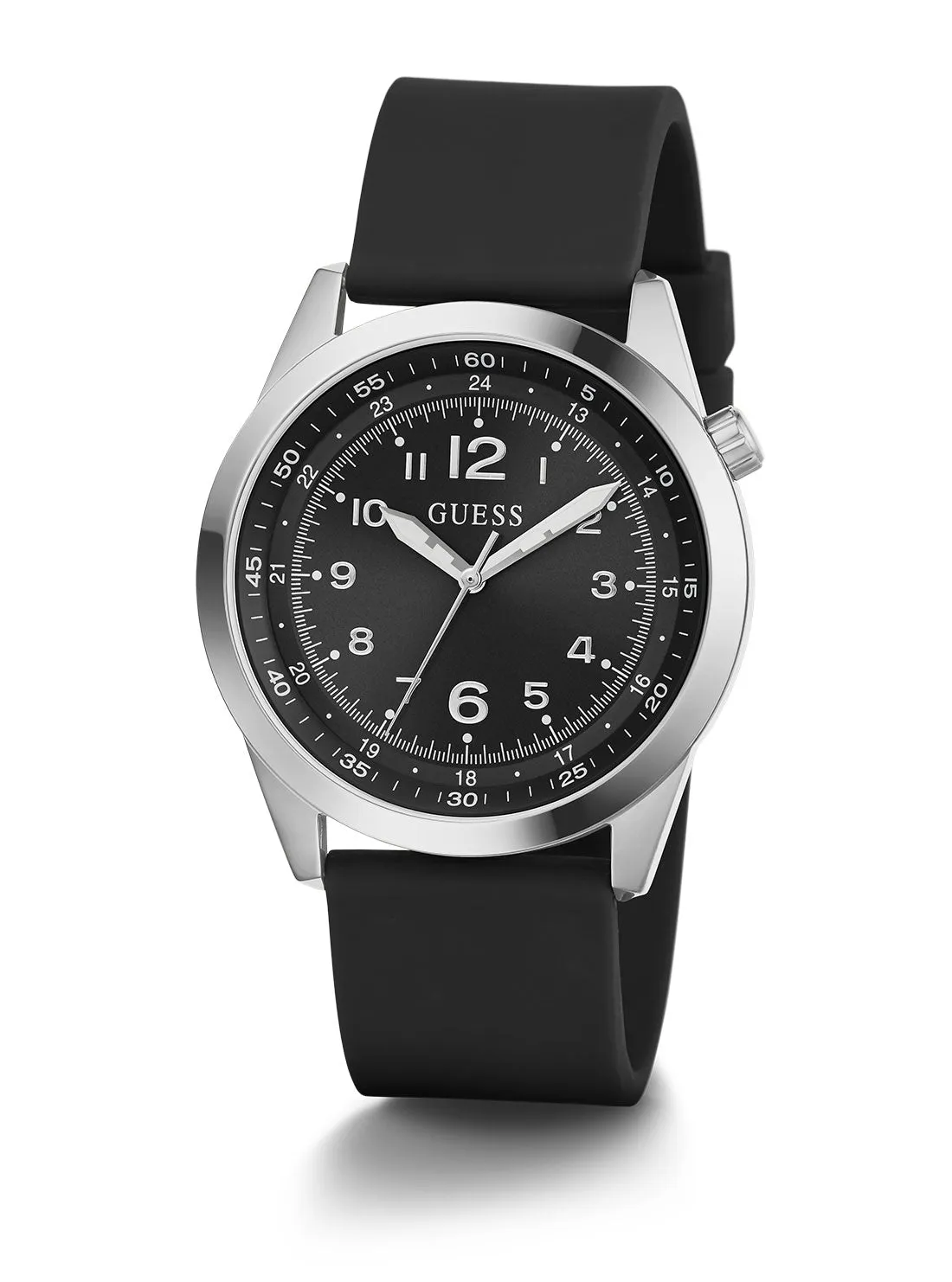 Black Silver Max Silicone Watch