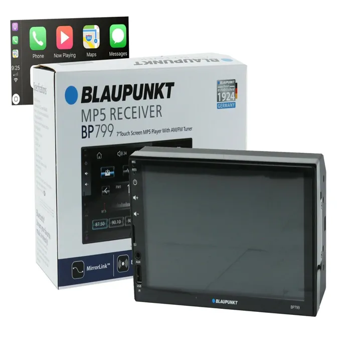 Blaupunkt 7" Touchscreen MP5 Receiver Double Din w/Carplay