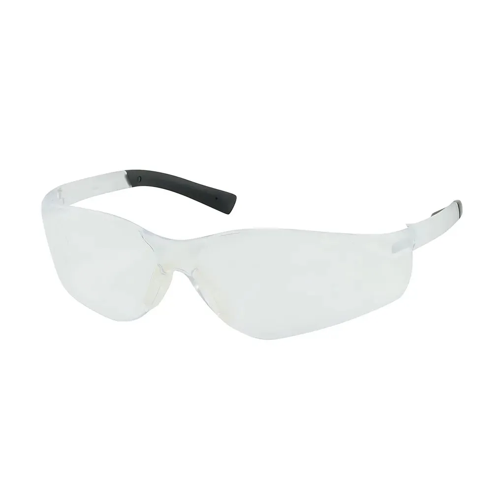 Bouton Optical 250-08-0020 Rimless Safety Glasses with Clear Temple, Clear Lens and Anti-Scratch / Anti-Fog Coating