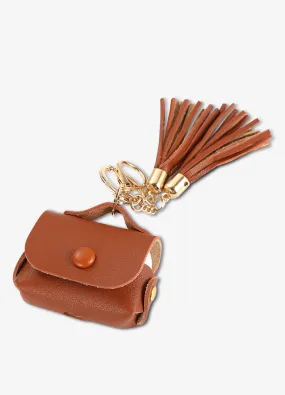 Brown Tassel Keychain AirPod Case