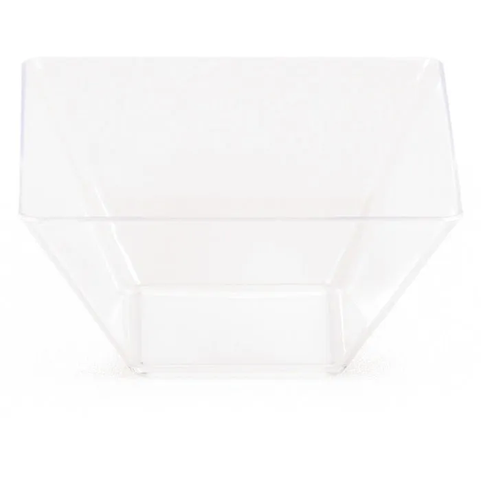 Bulk Clear TrendWare Small Square Bowl (96 per Case)