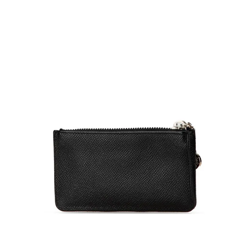 Bvlgari Leather Coin Case Black