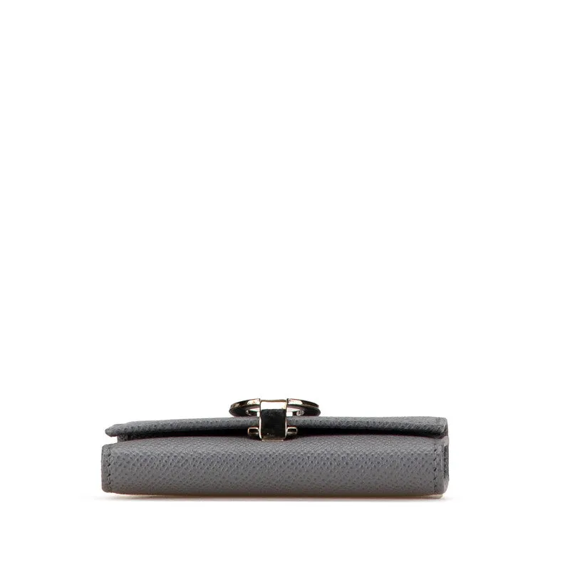 Bvlgari Leather Key Case Gray