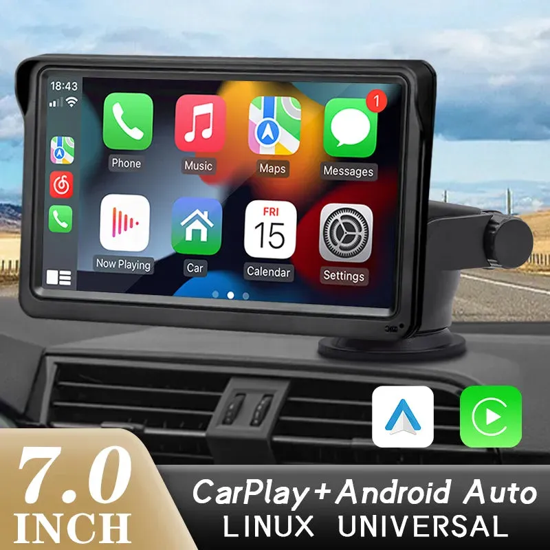 Car Radio Multimedia Video Player 7inch Portable Touch Screen With USB AUX For Rear View Camera