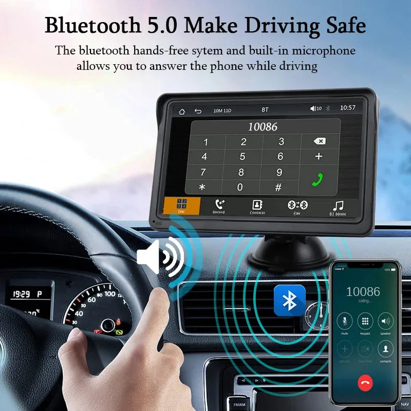 Car Radio Multimedia Video Player 7inch Portable Touch Screen With USB AUX For Rear View Camera