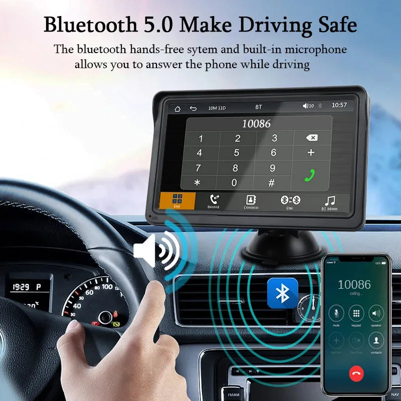 Car Radio Multimedia Video Player 7inch Portable Touch Screen With USB AUX For Rear View Camera