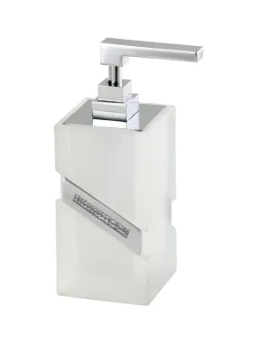 Carmen table glass soap holder - Chrome