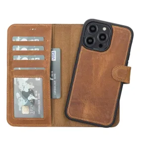 Carter iPhone 14 Pro Max Detachable Wallet Case, Antique Mocca