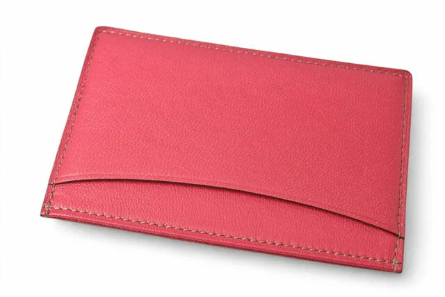 Cartier Leather Card Case Raspberry