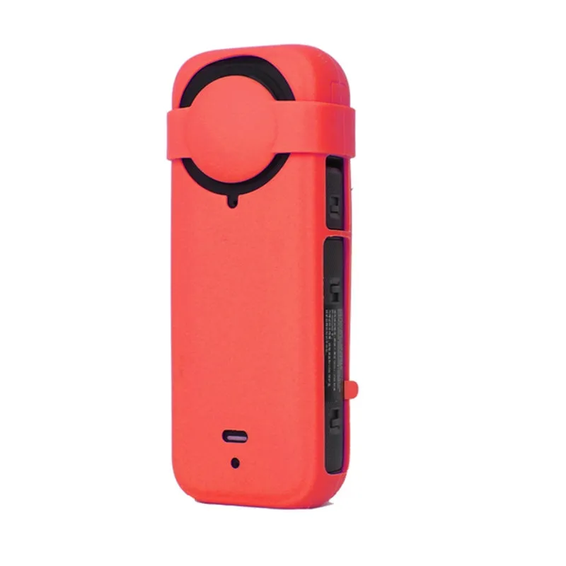 Case for Insta360 X4 | Silicone Carrying Case with Guards Lens Cover Cap - Red